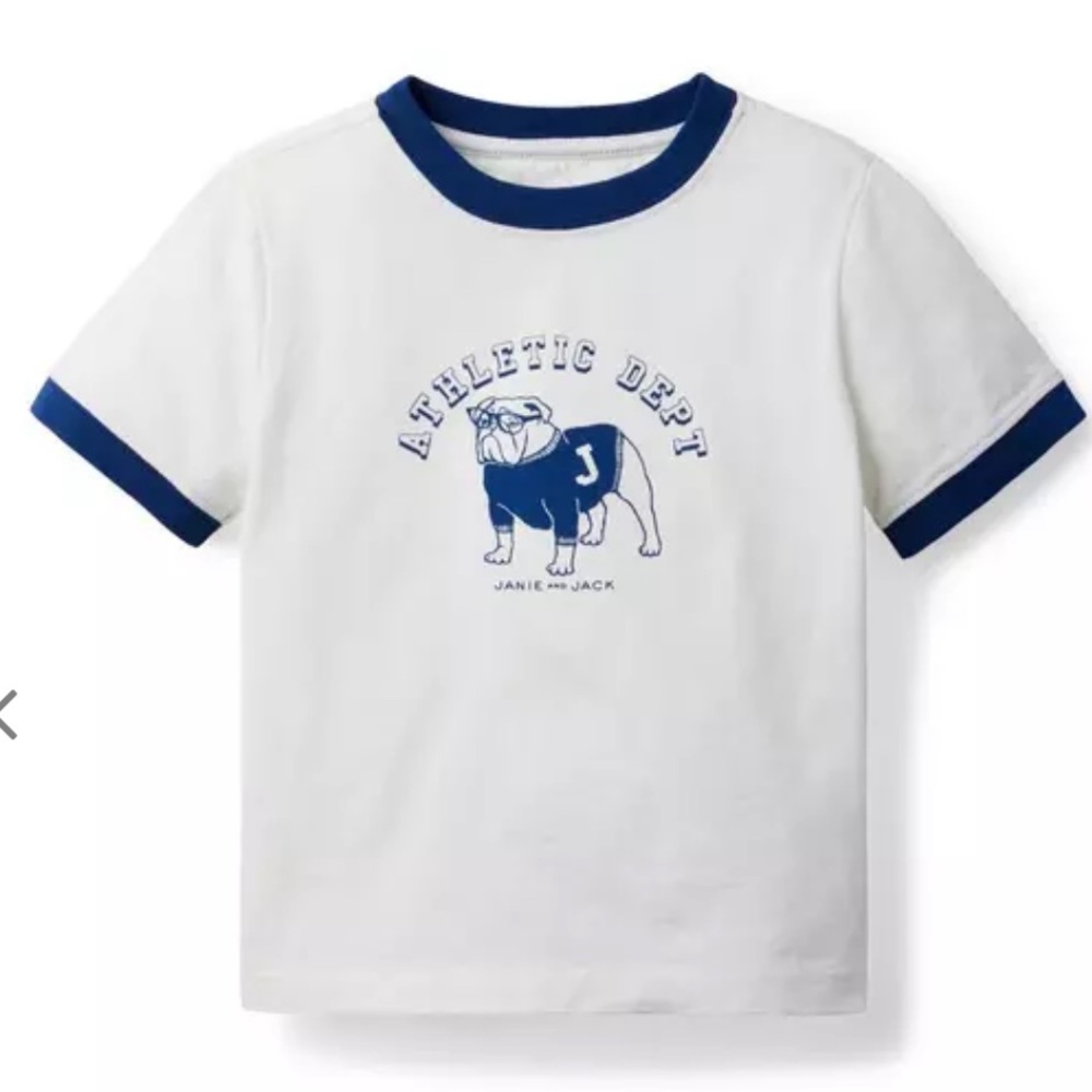 Janie and Jack Toddler Boy Bulldog Athletic T Shirt